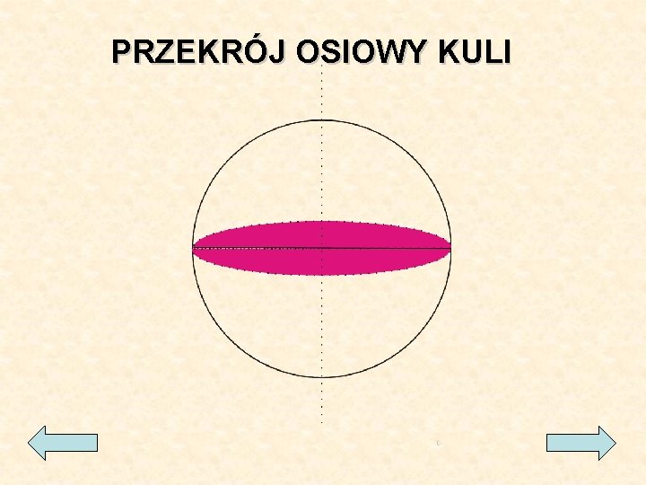 PRZEKRÓJ OSIOWY KULI 