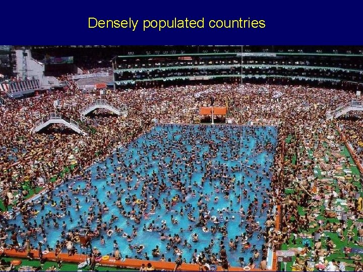 Densely populated countries 