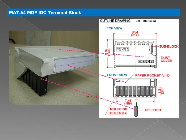 MAT-54 MDF IDC Terminal Block 