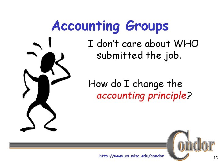 Accounting Groups I don’t care about WHO submitted the job. How do I change