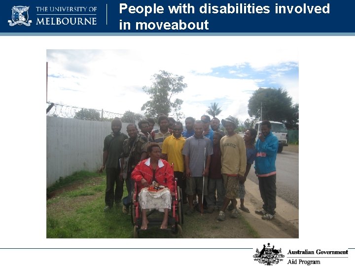 People with disabilities involved in moveabout 