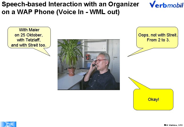 Speech-based Interaction with an Organizer on a WAP Phone (Voice In - WML out)