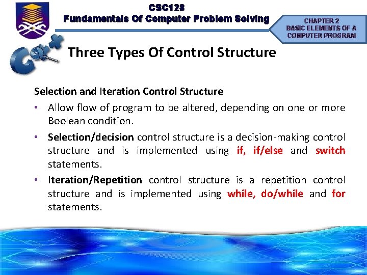 CSC 128 Fundamentals Of Computer Problem Solving CHAPTER 2 BASIC ELEMENTS OF A COMPUTER