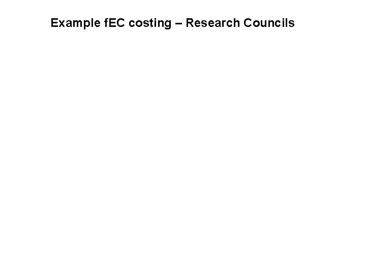 Example f. EC costing – Research Councils 