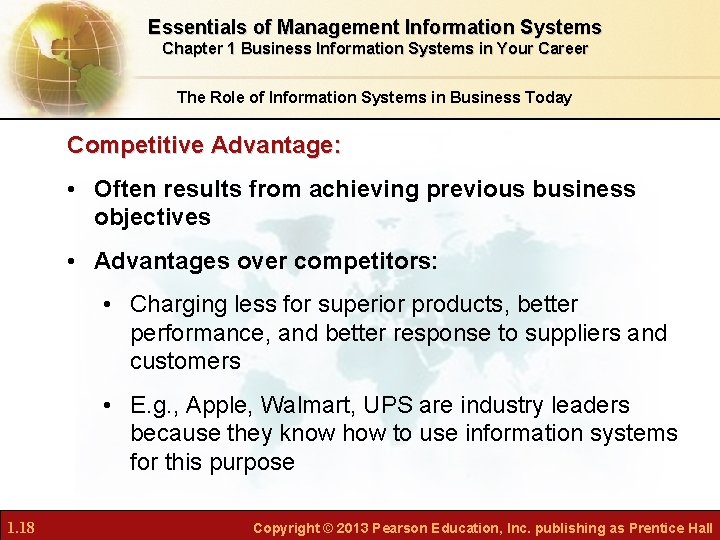 Essentials of Management Information Systems Chapter 1 Business Information Systems in Your Career The