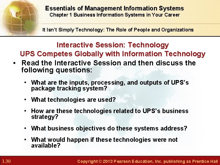 Essentials of Management Information Systems Chapter 1 Business Information Systems in Your Career It