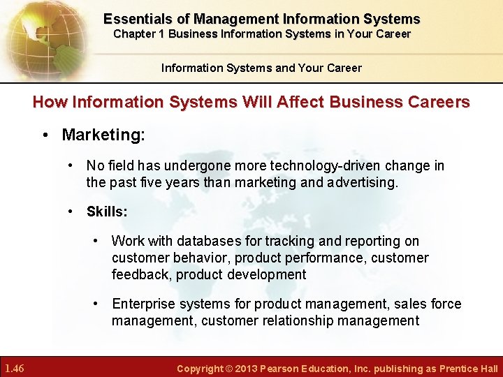 Essentials of Management Information Systems Chapter 1 Business Information Systems in Your Career Information