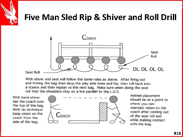 Five Man Sled Rip & Shiver and Roll Drill #16 