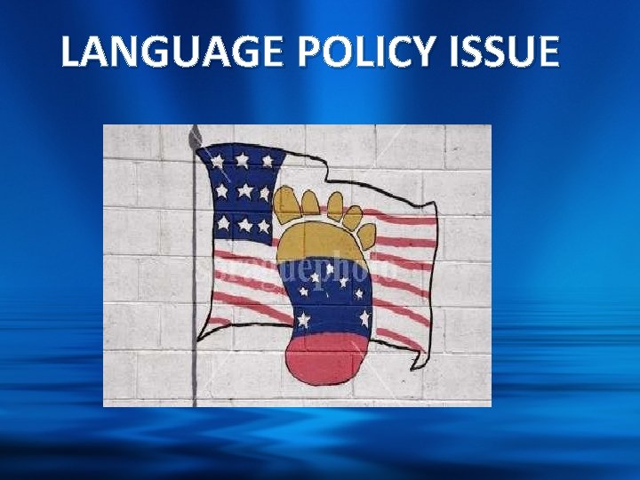 LANGUAGE POLICY ISSUE 