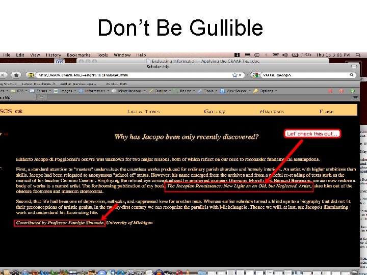 Don’t Be Gullible 