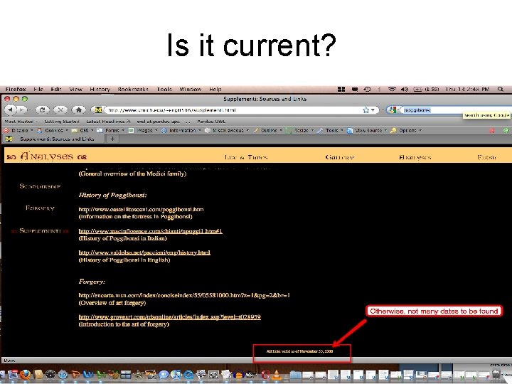 Is it current? 
