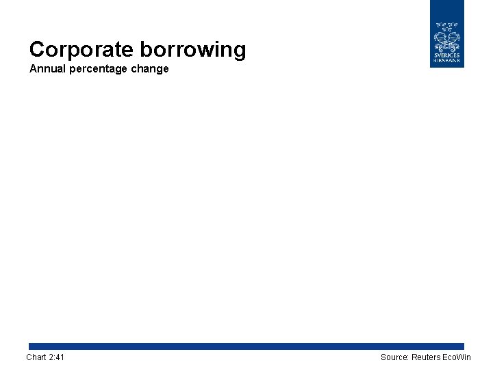 Corporate borrowing Annual percentage change Chart 2: 41 Source: Reuters Eco. Win 