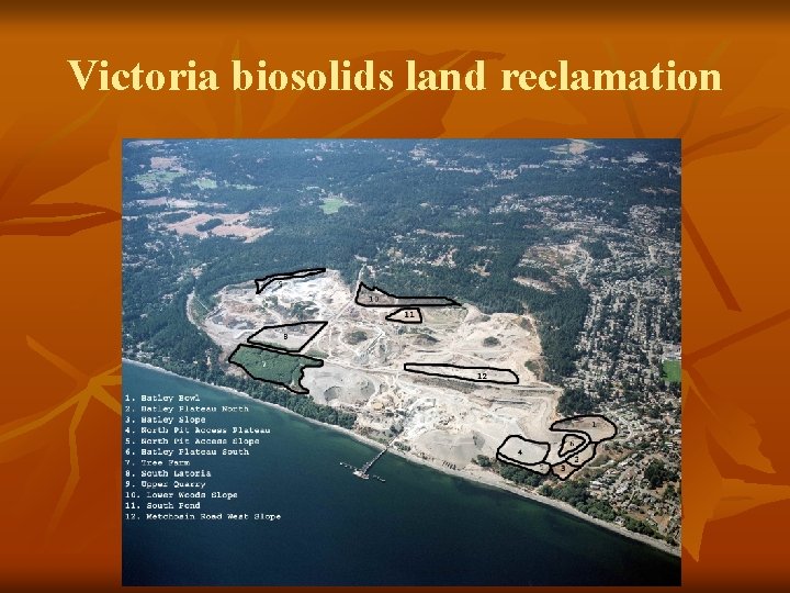 Victoria biosolids land reclamation 