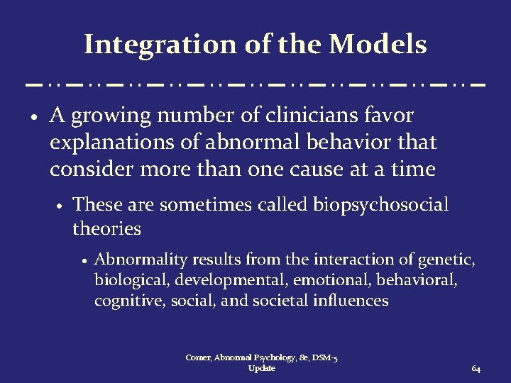 Integration of the Models · A growing number of clinicians favor explanations of abnormal