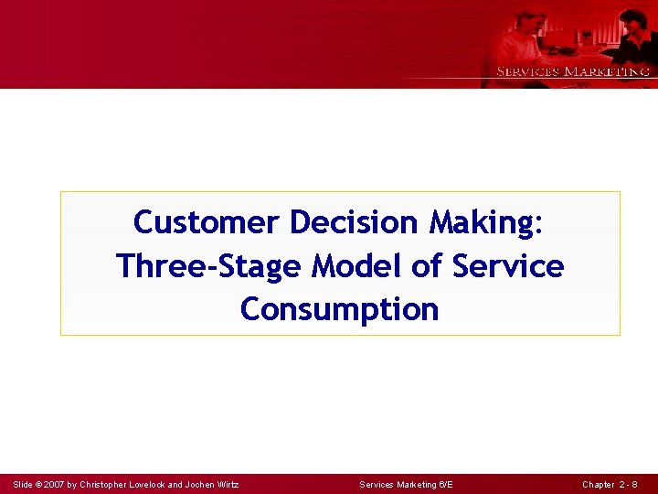 Customer Decision Making: Three-Stage Model of Service Consumption Slide © 2007 by Christopher Lovelock