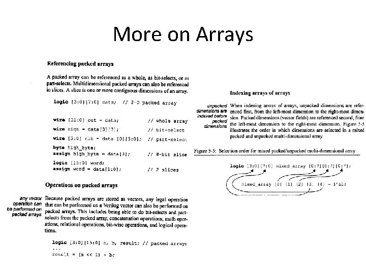 More on Arrays 