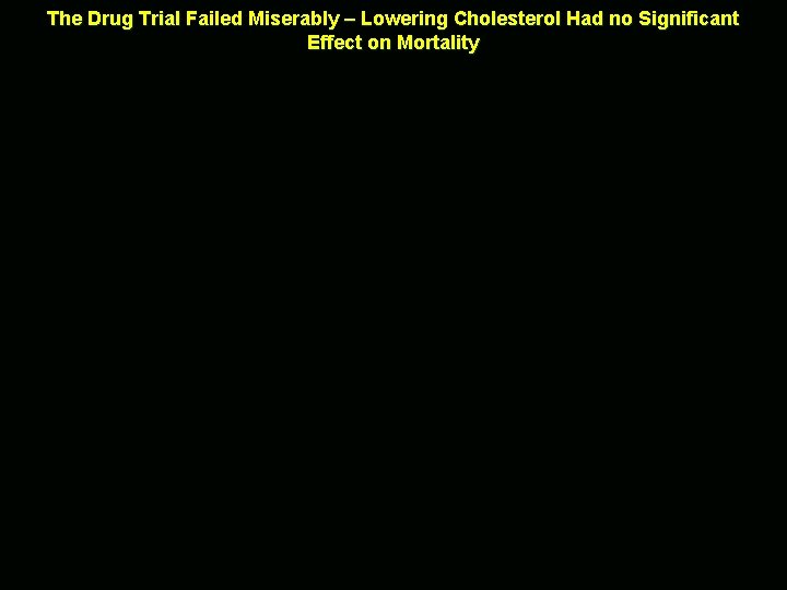 The Drug Trial Failed Miserably – Lowering Cholesterol Had no Significant Effect on Mortality