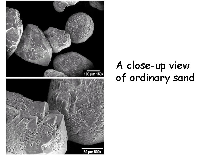 A close-up view of ordinary sand 