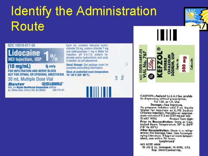 Identify the Administration Route 14 