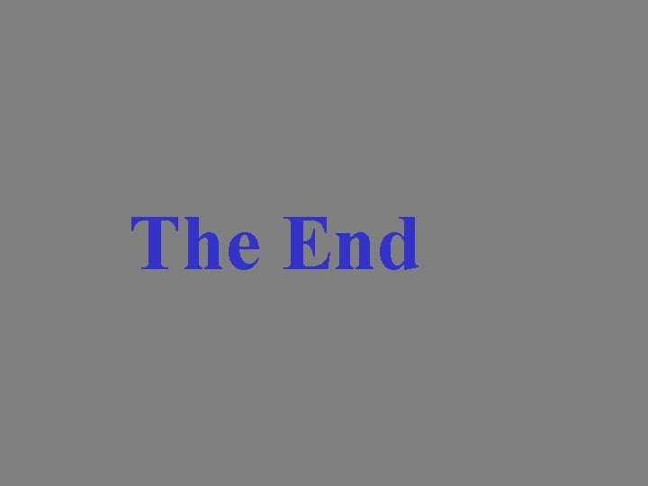 The End 