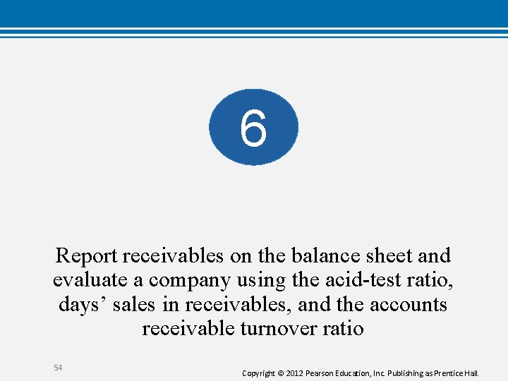 6 Report receivables on the balance sheet and evaluate a company using the acid-test