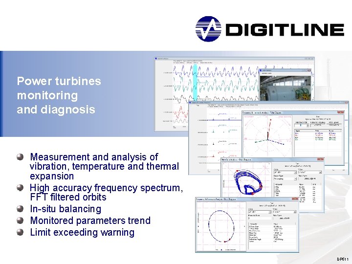 Power turbines monitoring and diagnosis Measurement and analysis of vibration, temperature and thermal expansion