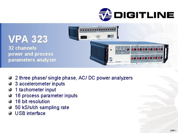 VPA 323 32 channels power and process parameters analyzer 2 three phase/ single phase,