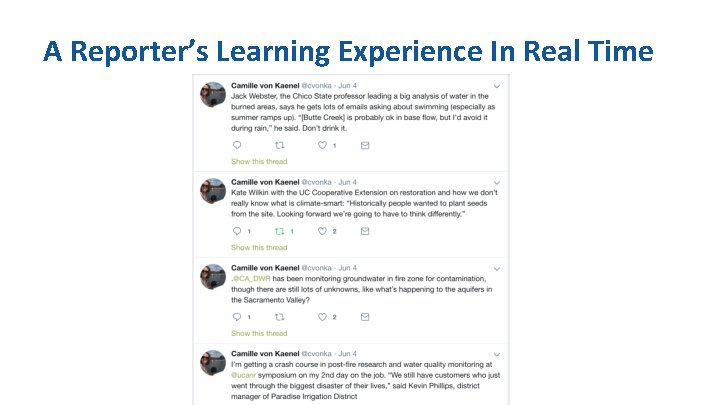 A Reporter’s Learning Experience In Real Time 