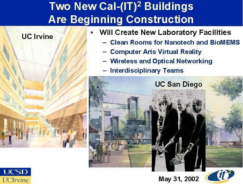 Two New Cal-(IT)2 Buildings Are Beginning Construction Bioengineering • Will Create New Laboratory Facilities