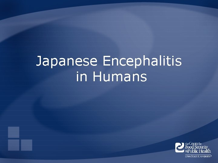 Japanese Encephalitis in Humans 