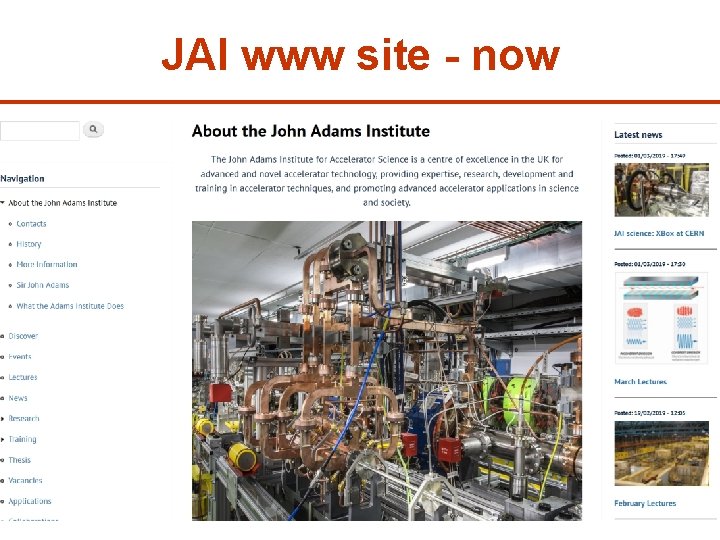 JAI www site - now 22 