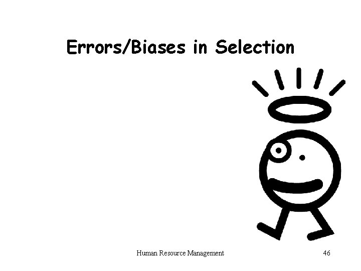Errors/Biases in Selection Human Resource Management 46 
