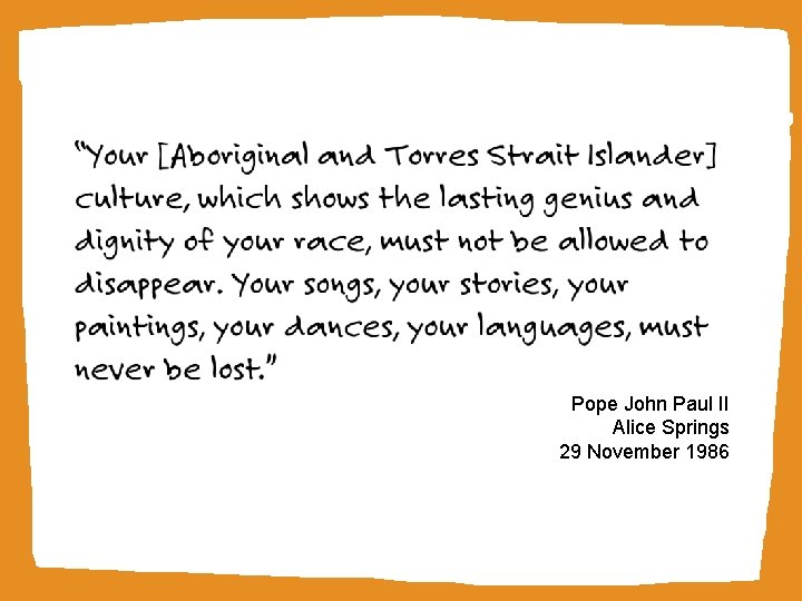 Pope John Paul II Alice Springs 29 November 1986 