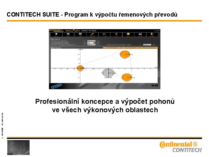 Profesionální koncepce a výpočet pohonů ve všech výkonových oblastech 2 9/17/2020 © Conti. Tech