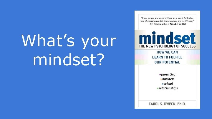 What’s your mindset? 