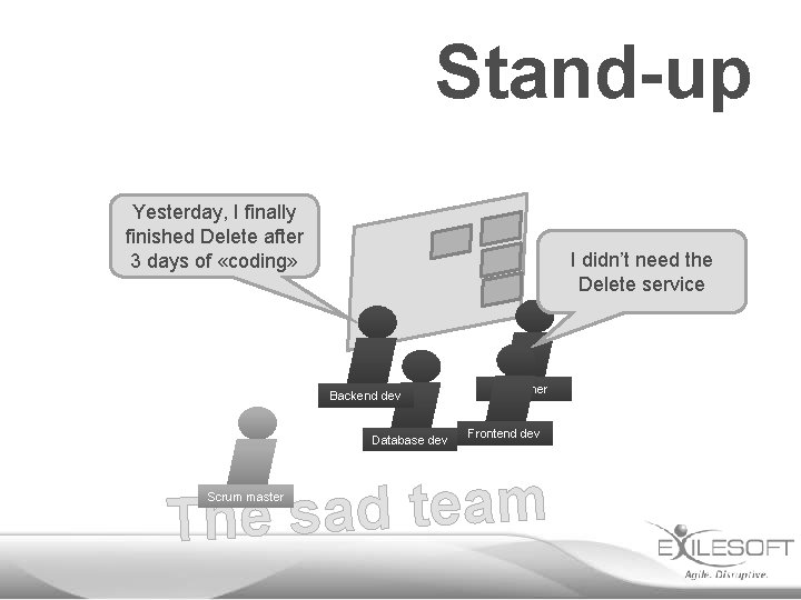 Stand-up Yesterday, I finally finished Delete after 3 days of «coding» I didn’t need