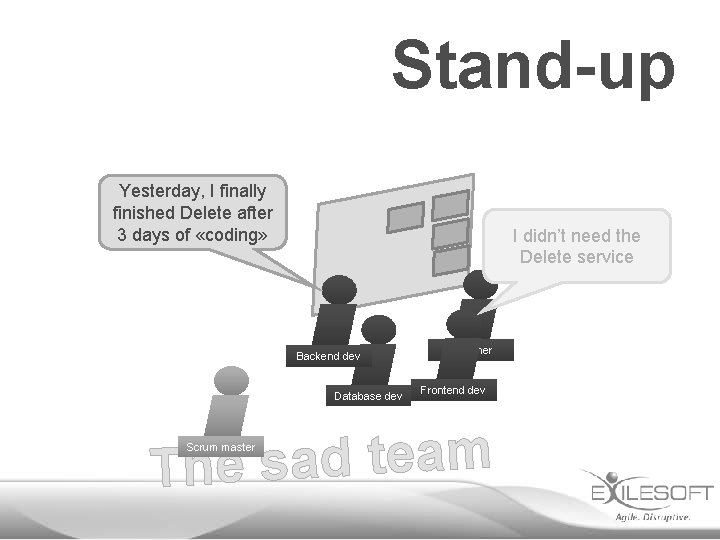 Stand-up Yesterday, I finally finished Delete after 3 days of «coding» I didn’t need