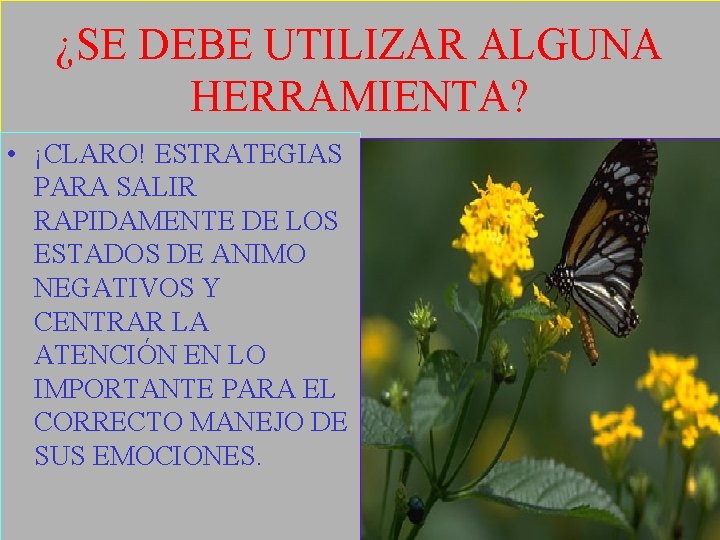 ¿SE DEBE UTILIZAR ALGUNA HERRAMIENTA? • ¡CLARO! ESTRATEGIAS PARA SALIR RAPIDAMENTE DE LOS ESTADOS