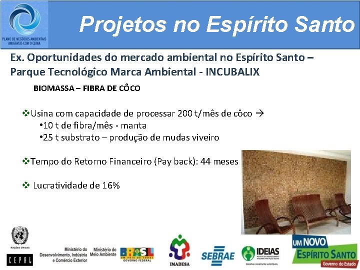 Projetos no Espírito Santo Ex. Oportunidades do mercado ambiental no Espírito Santo – Parque