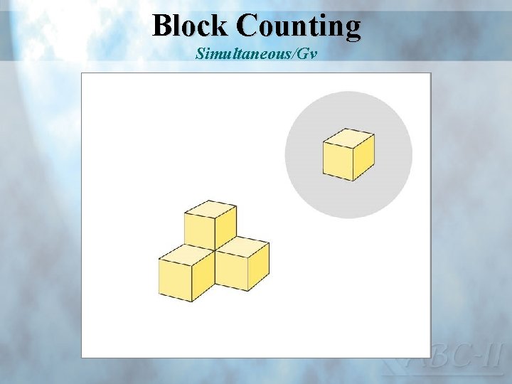 Block Counting Simultaneous/Gv 