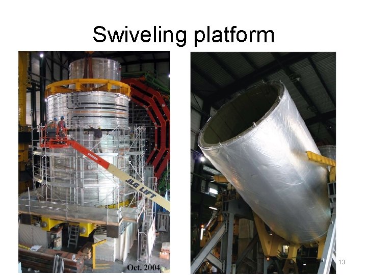 Swiveling platform 13 