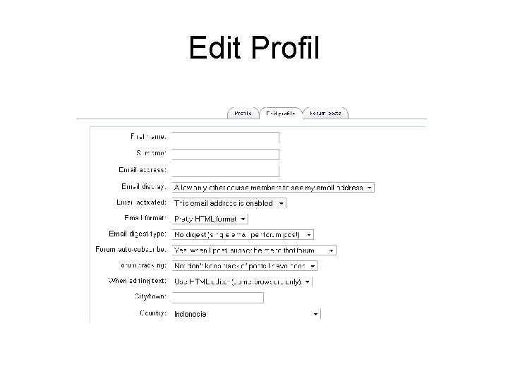 Edit Profil 