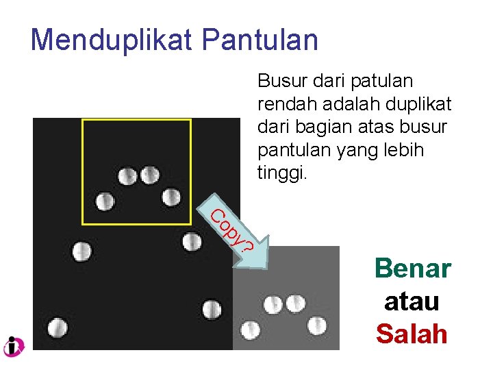 Menduplikat Pantulan Busur dari patulan rendah adalah duplikat dari bagian atas busur pantulan yang