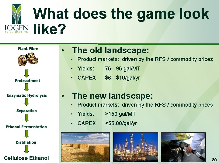 What does the game look like? • The old landscape: • Product markets: driven