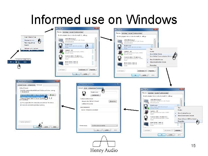 Informed use on Windows 15 