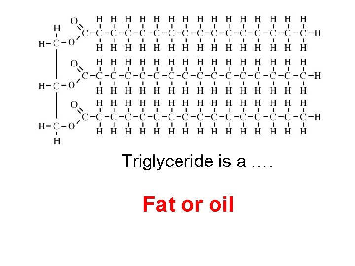 Triglyceride is a …. Fat or oil 