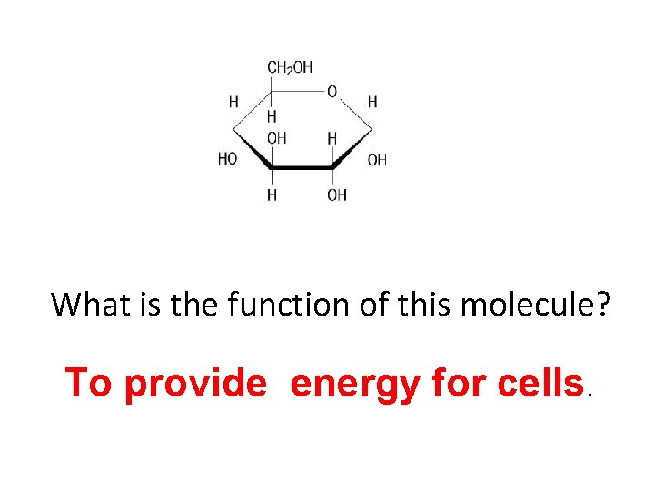 What is the function of this molecule? To provide energy for cells. 