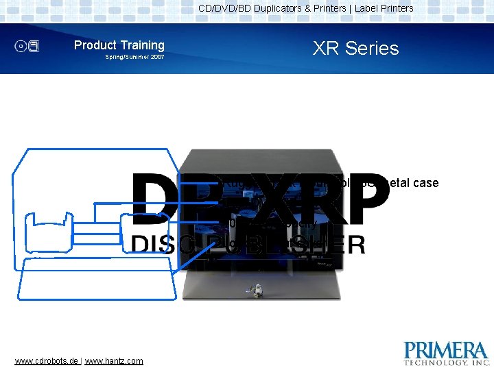 CD/DVD/BD Duplicators & Printers | Label Printers Product Training Spring/Summer 2007 XR Series Rugged,