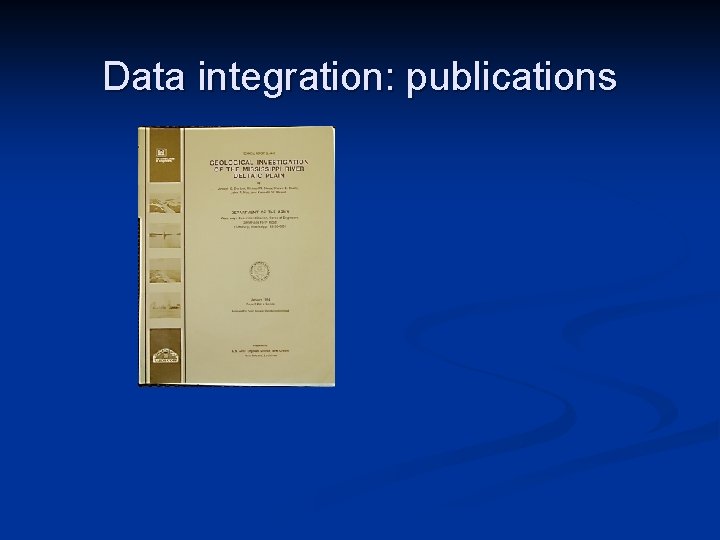 Data integration: publications 