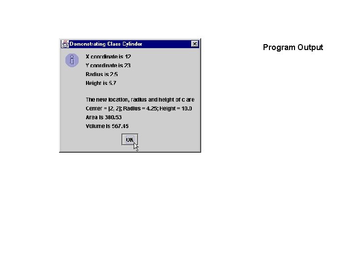 Program Output 